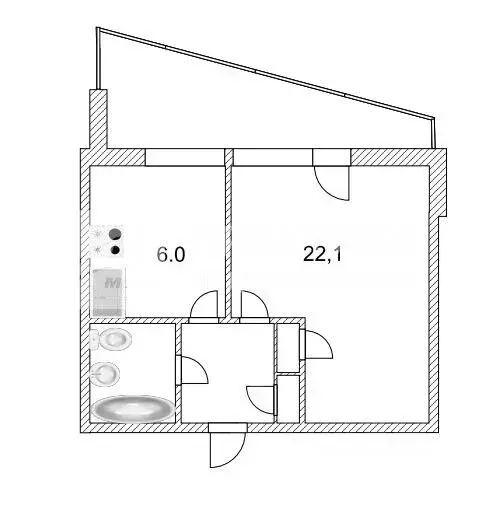 1-к кв. Москва Севанская ул., 4 (34.1 м) - Фото 2
