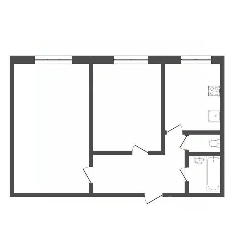 2-к кв. Тюменская область, Тюмень Микрорайон мыс, ул. Судоремонтная, ... - Фото 2