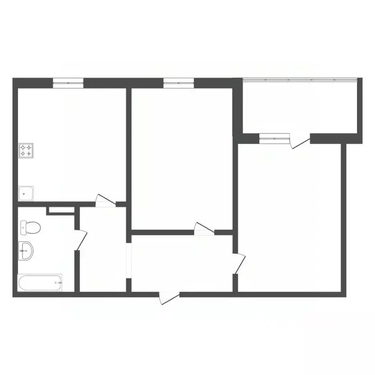 2-к кв. Тюменская область, Тюмень ул. Новоселов, 107к2 (42.4 м) - Фото 2