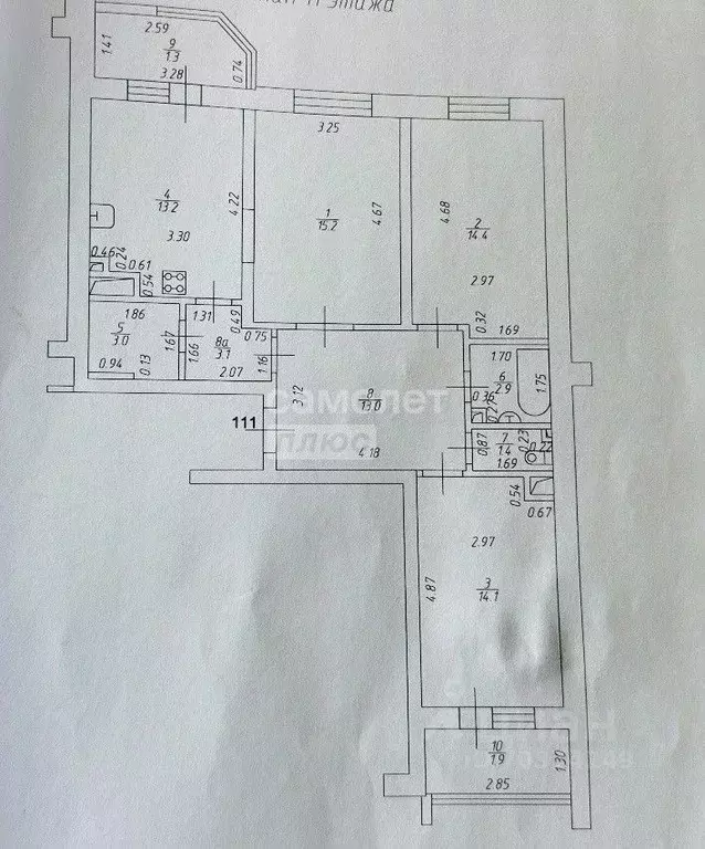 3-к кв. Татарстан, Казань ул. Зилантовская, 18 (81.2 м) - Фото 2