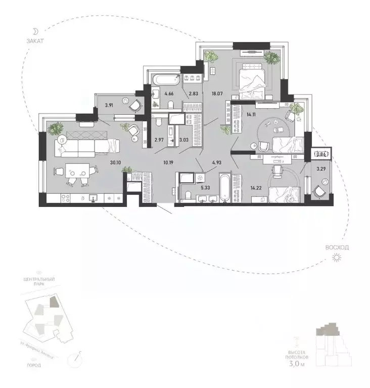 3-к кв. Тульская область, Тула ул. Фридриха Энгельса, 74 (118.5 м) - Фото 0