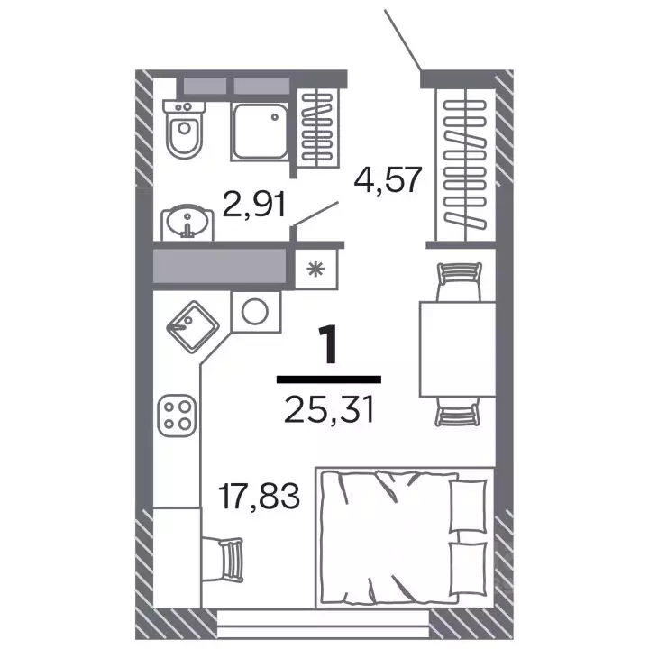 1-к кв. Рязанская область, Рязань Петра и Февронии жилой комплекс ... - Фото 1