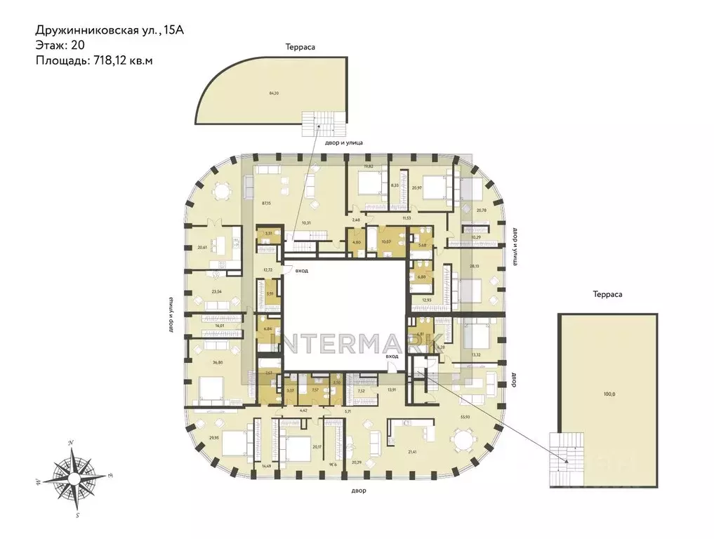 6-к кв. Москва Дружинниковская ул., 15 (718.12 м) - Фото 2