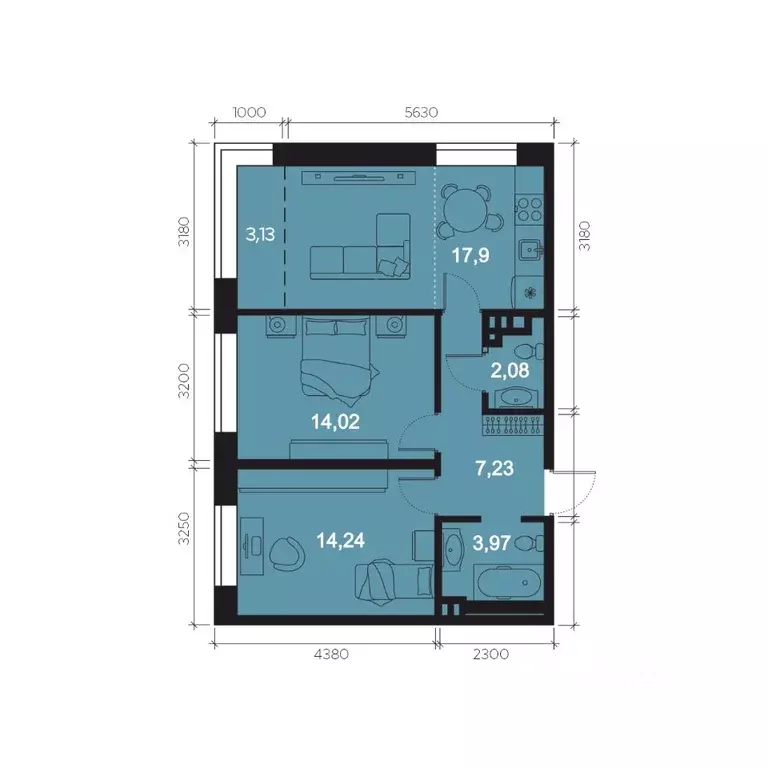 3-к кв. Иркутская область, Иркутск наб. Верхняя, 133 (62.57 м) - Фото 0