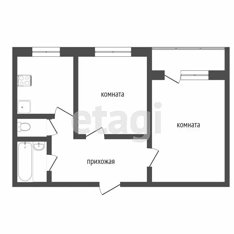 2-комнатная квартира: Воскресенск, микрорайон Новлянский, улица ... - Фото 1