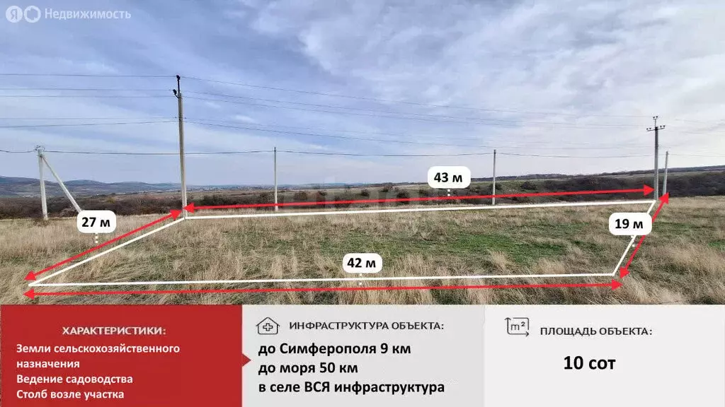 Участок в Симферопольский район, Перовское сельское поселение, село ... - Фото 2