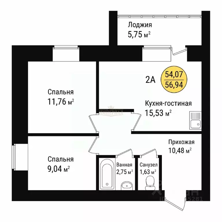 2-к кв. Марий Эл, Медведево городское поселение, Медведево пгт ул. ... - Фото 0
