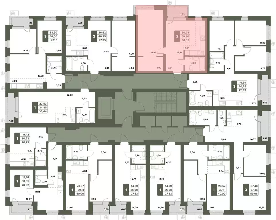 2-комнатная квартира: Уфимский район, село Миловка (51.63 м) - Фото 1