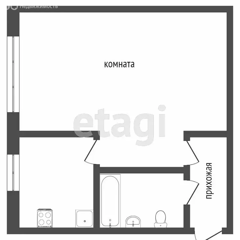 1-комнатная квартира: Челябинск, улица Бажова, 50Б (31.8 м) - Фото 1