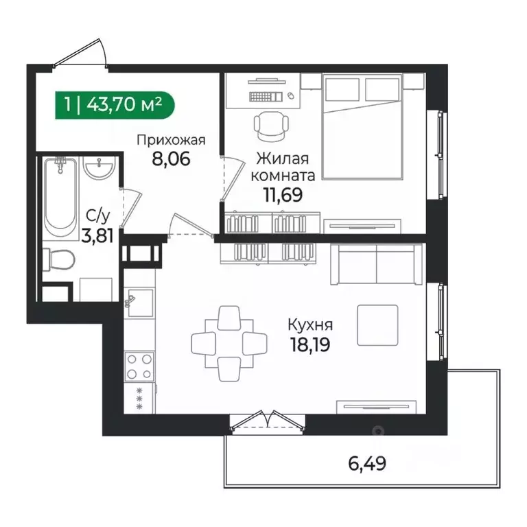 1-к кв. Ленинградская область, Сертолово Всеволожский район, Сертолово ... - Фото 1