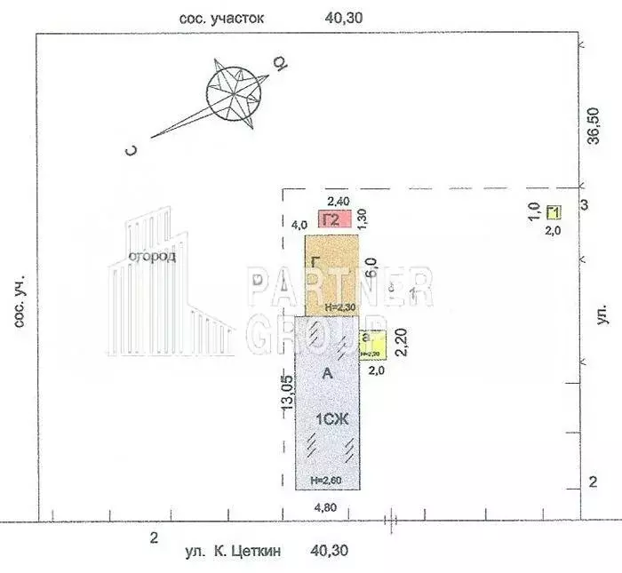 Участок в село Коноково, улица Клары Цеткин, 111 (15 м) - Фото 1