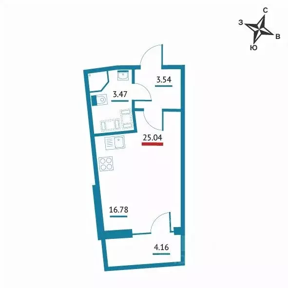 Студия Ленинградская область, Мурино Всеволожский район, Левитан жилой ... - Фото 1