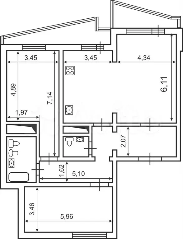 3-к. квартира, 113,5 м, 6/7 эт. - Фото 0