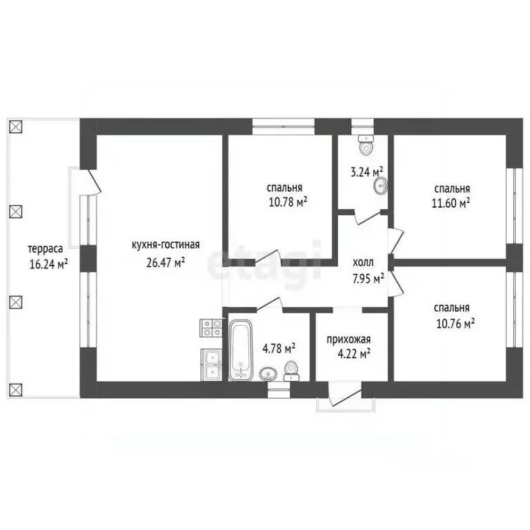 Дом в Тюменская область, Тюмень Царево садовое товарищество,  (103 м) - Фото 2