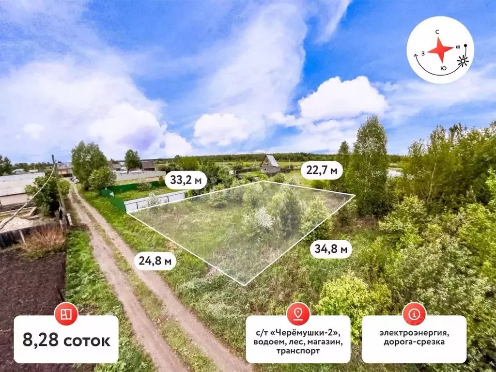 Участок в Тюменская область, Тюменский муниципальный округ, ... - Фото 1