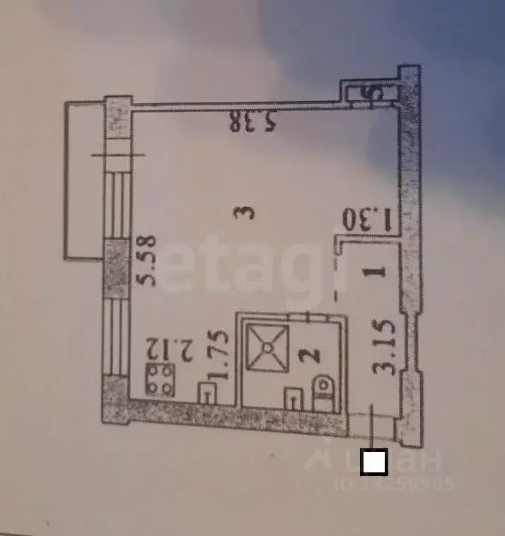 1-к кв. Липецкая область, Липецк ул. 40 лет Октября, 33 (29.0 м) - Фото 2