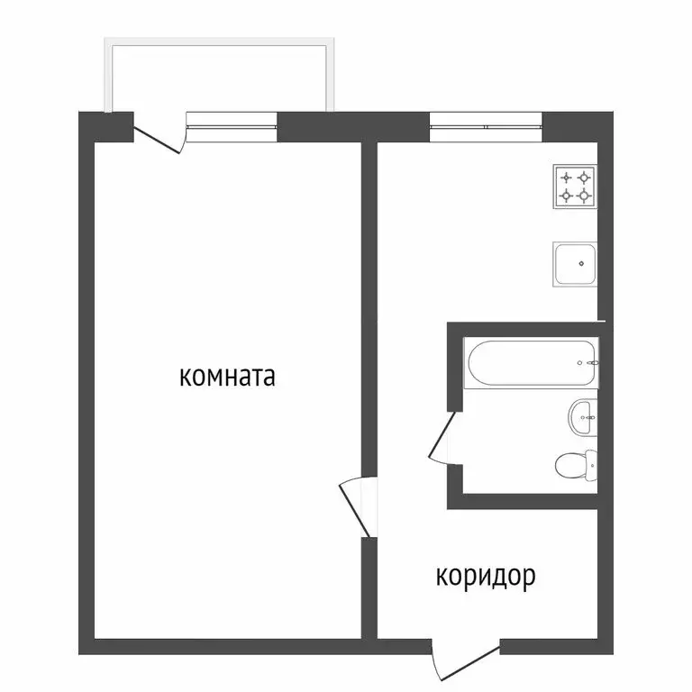 1-комнатная квартира: Севастополь, улица Курчатова, 15 (30.7 м) - Фото 0
