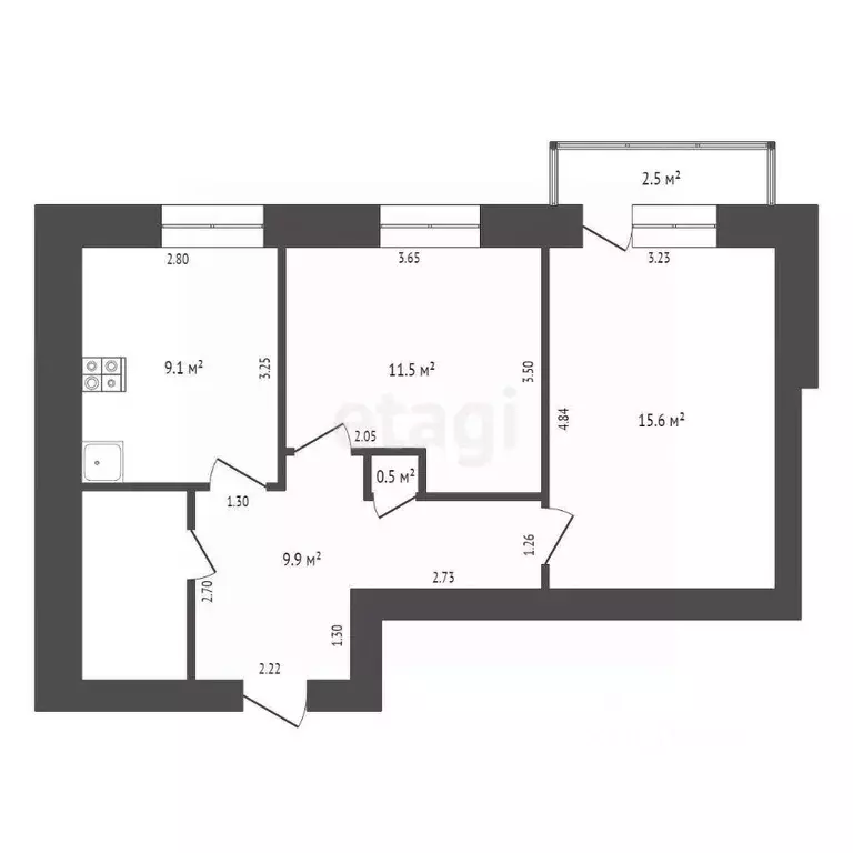 2-к кв. Смоленская область, Смоленск ул. Николаева, 9А (50.5 м) - Фото 1