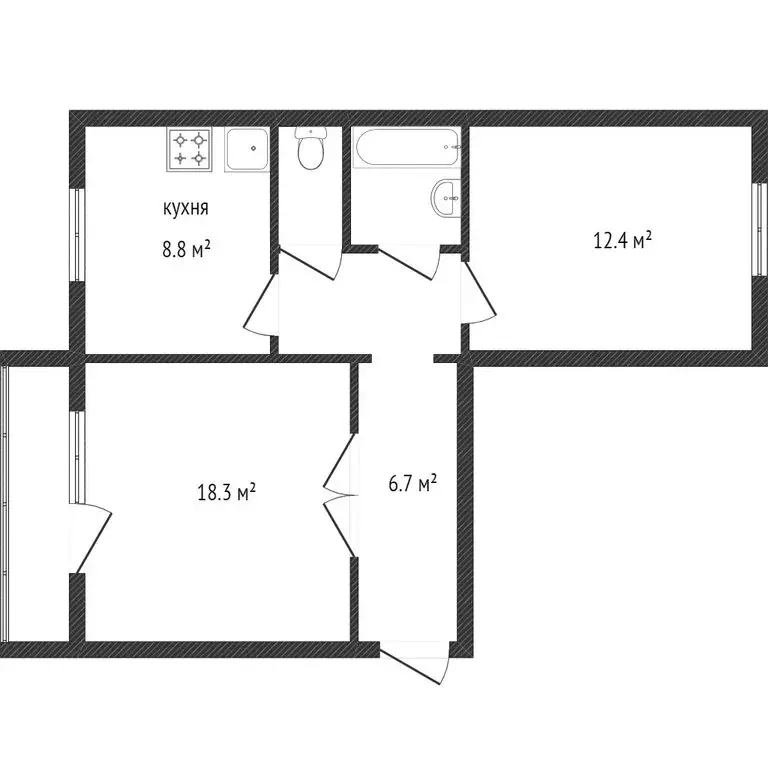 2-комнатная квартира: Златоуст, проспект Мира, 24 (44.2 м) - Фото 0