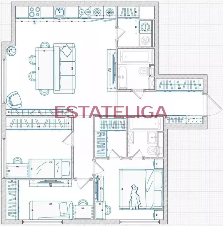 3-к кв. Москва ул. Архитектора Власова, 71к2 (80.0 м) - Фото 1