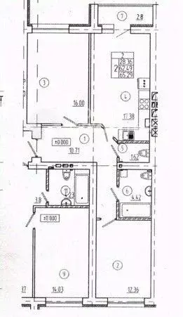 2-к кв. Калининградская область, Калининград Закатная ул., 29к1 (65.2 ... - Фото 0