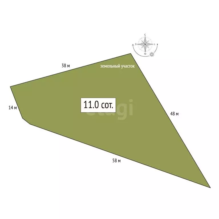 Участок в село Кызыл-Озек, Вечерняя улица (11 м) - Фото 0