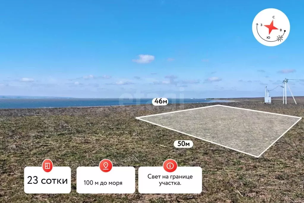 Участок в Краснодарский край, Темрюкский район, Запорожская ст-ца  ... - Фото 1