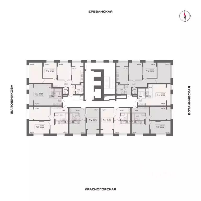 Студия Новосибирская область, Новосибирск Аэропорт мкр,  (34.71 м) - Фото 1