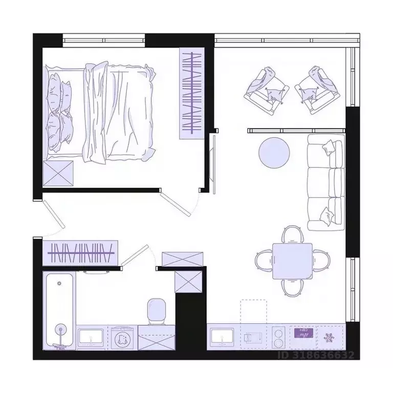 1-к кв. Приморский край, Владивосток Днепровская ул., 25к5 (35.8 м) - Фото 2