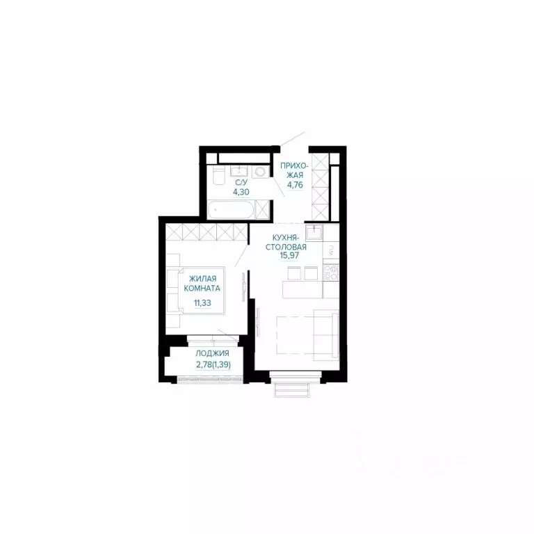 1-к кв. Свердловская область, Екатеринбург Эльмаш жилрайон, Доминанта ... - Фото 1