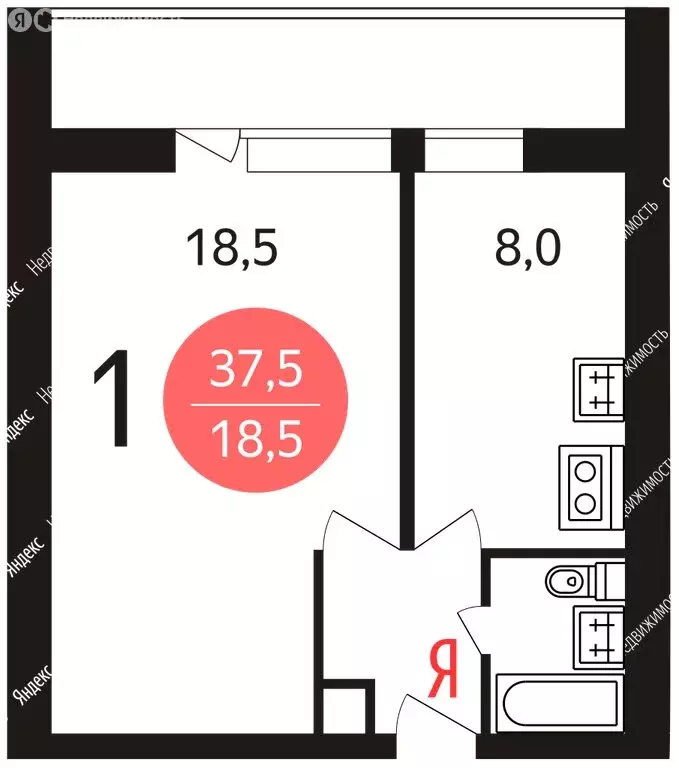 1-комнатная квартира: Москва, Саянская улица, 16к2 (39 м) - Фото 0