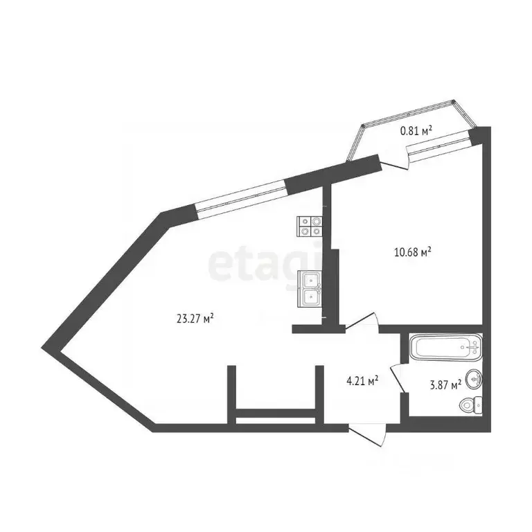1-к кв. Тюменская область, Тюмень ул. Фармана Салманова, 5 (41.4 м) - Фото 0