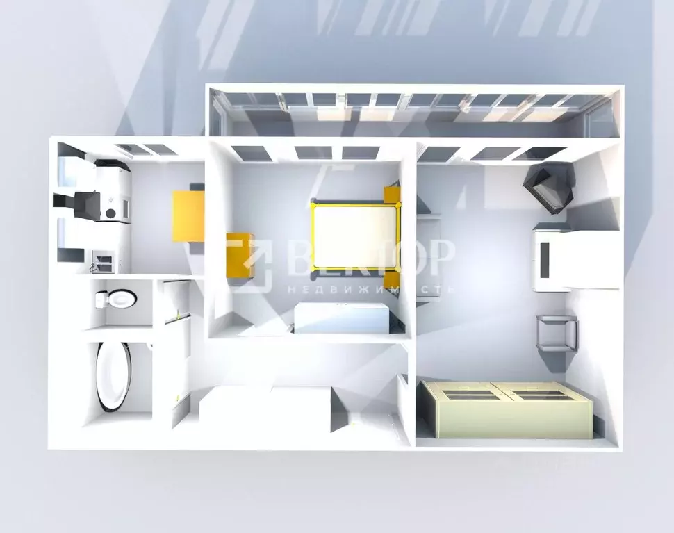 2-к кв. Ярославская область, Рыбинский муниципальный округ, пос. ... - Фото 2