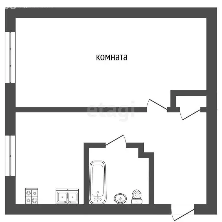 1-комнатная квартира: Ялуторовск, улица Свободы, 239 (31.1 м) - Фото 1