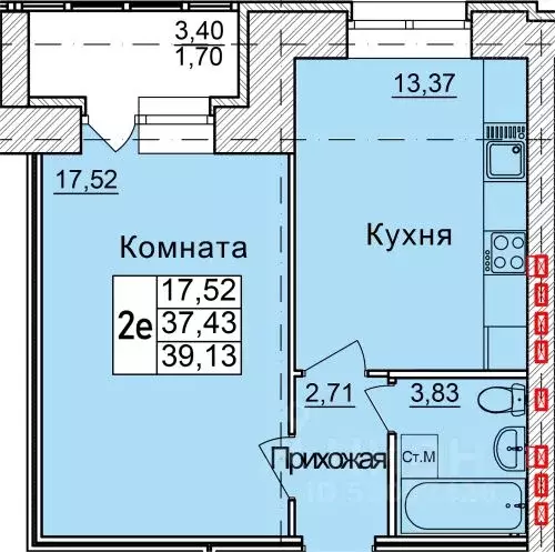 2-к кв. Архангельская область, Северодвинск Морской просп., 72к3 ... - Фото 0