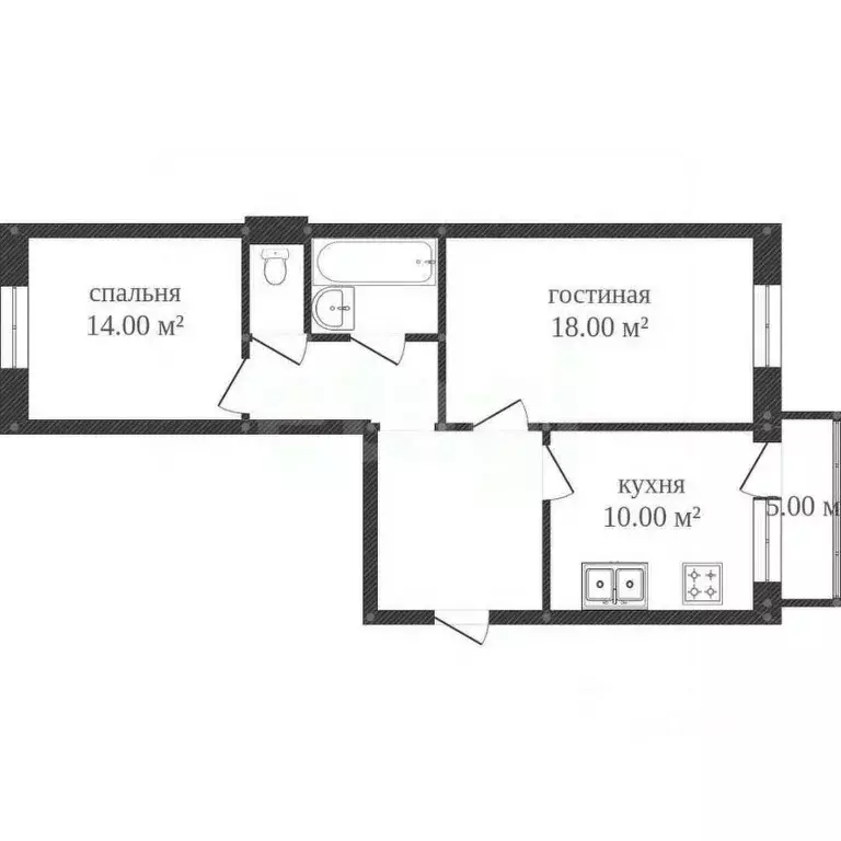 2-к кв. Костромская область, Кострома Рабочий просп., 11 (54.8 м) - Фото 2