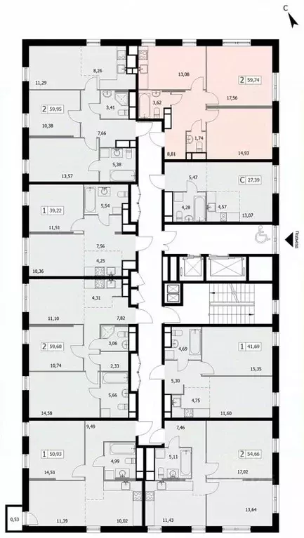 2-к кв. Москва 3-я Гражданская ул., 35к2 (59.74 м) - Фото 0