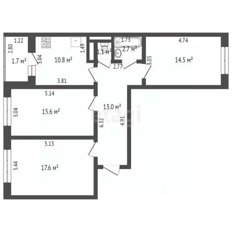 3-к кв. Московская область, Ленинский городской округ, Боброво пгт ул. ... - Фото 2