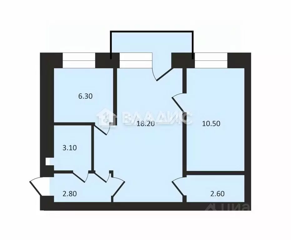 2-к кв. Смоленская область, Смоленск ул. Фрунзе, 42 (43.5 м) - Фото 0