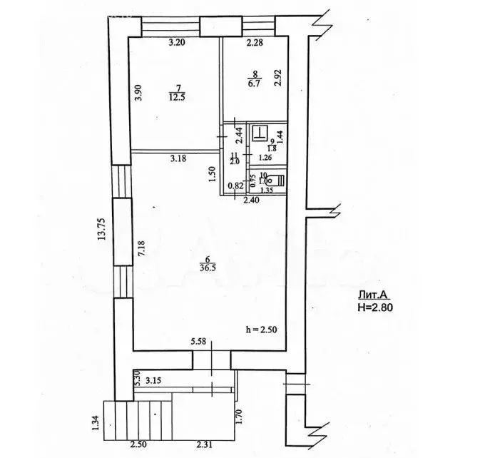 Помещение свободного назначения (60.5 м) - Фото 2