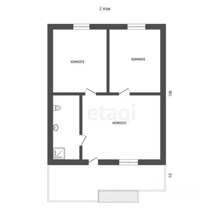 Дом в Крым, Сакский район, Штормовское с/пос, Парус кп 205 (80 м) - Фото 2