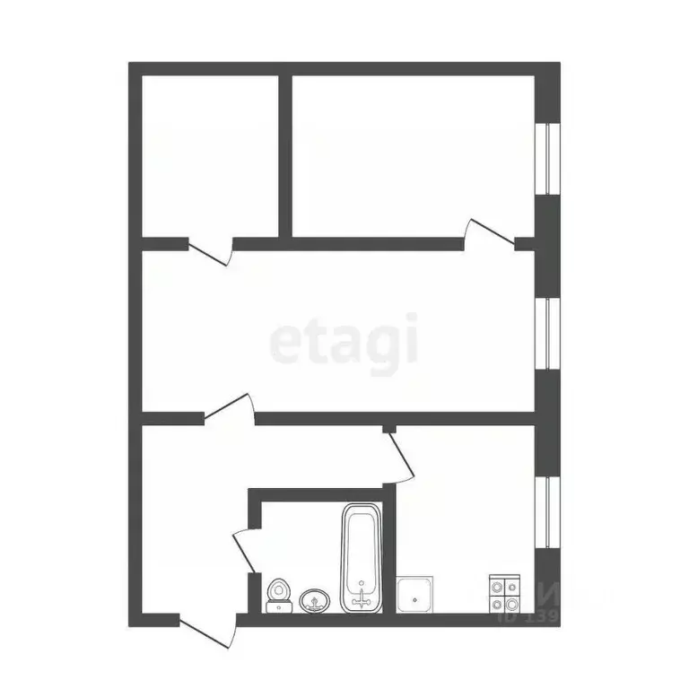 2-к кв. Бурятия, Улан-Удэ Октябрьская ул., 46 (41.3 м) - Фото 2