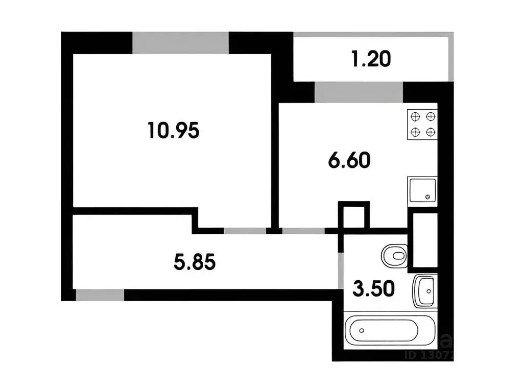 1-к кв. Московская область, Одинцовский городской округ, д. Солманово, ... - Фото 2