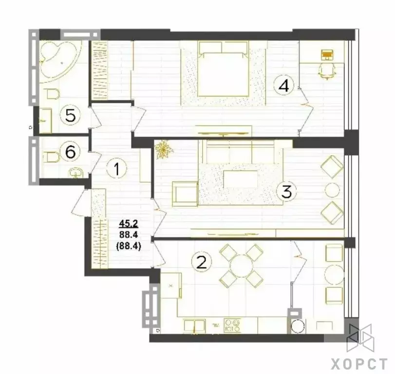 2-комнатная квартира: Ставрополь, Ленинский район, микрорайон № 2, ... - Фото 1