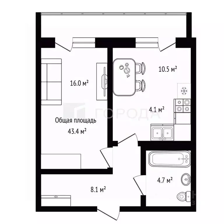 2-к кв. Новосибирская область, Новосибирск Большевистская ул., 32/1 ... - Фото 2