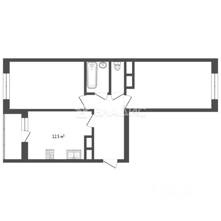 2-к кв. Москва Производственная ул., 12к2 (59.6 м) - Фото 2