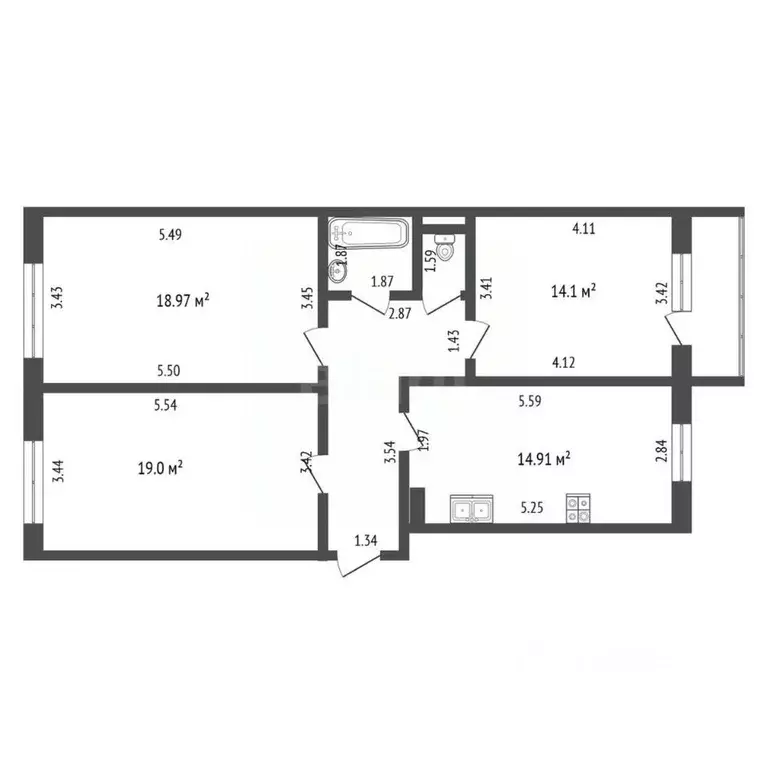 3-к кв. Мордовия, Саранск ул. Сураева-Королева, 7 (81.2 м) - Фото 1