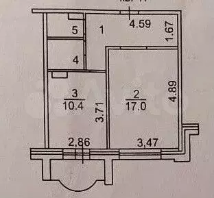 1-к. квартира, 41 м, 4/11 эт. - Фото 0