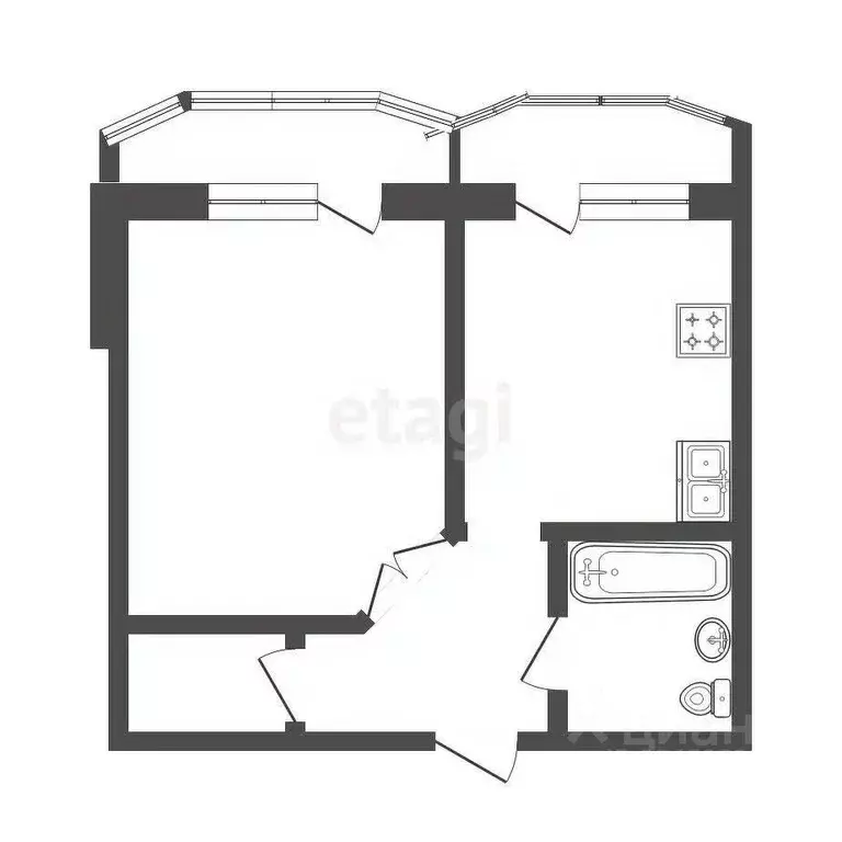 1-к кв. Марий Эл, Медведево городское поселение, Медведево пгт ул. ... - Фото 2