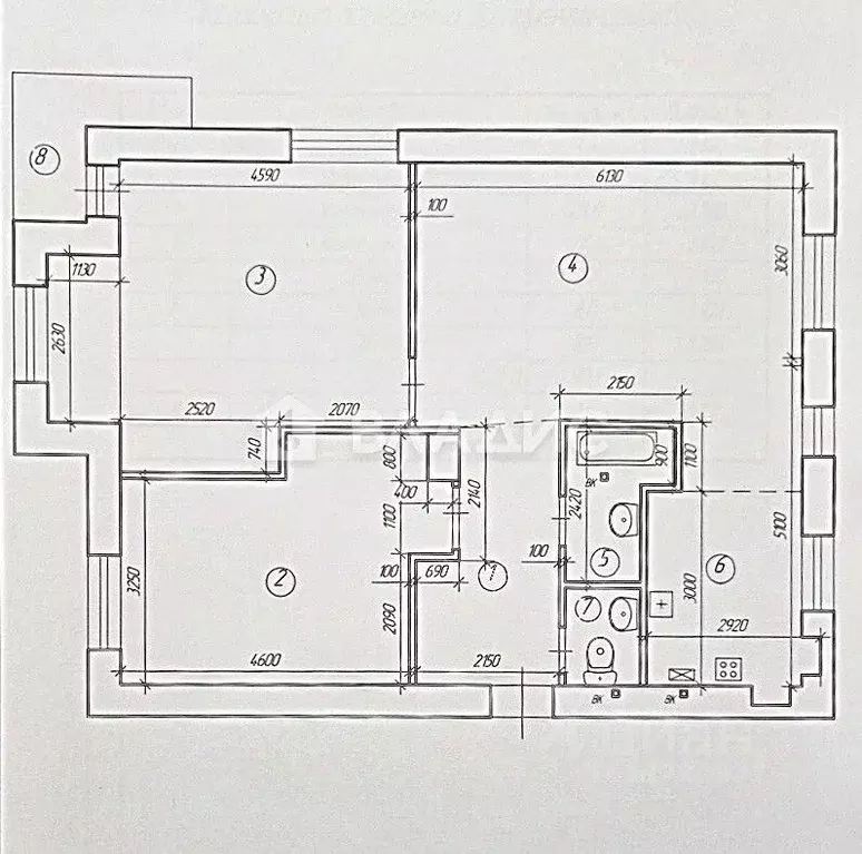 3-к кв. Нижегородская область, Нижний Новгород Ильинская ул., 57 (91.5 ... - Фото 2